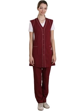 Костюм женский: фартук-сарафан модель СФ-7, брюки модель БРЖ-1-1, футболка женская