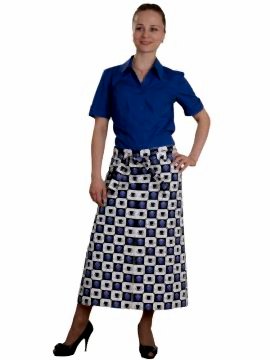 Костюм женский официанта: блуза Б-4-6, фартук Ф-30-4-1, юбка Ю-9
