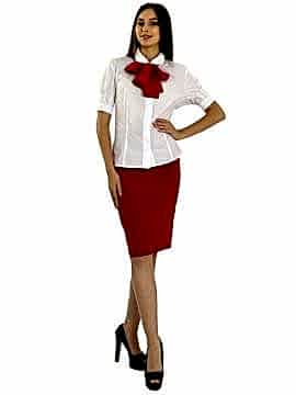 Костюм женский администратора: пиджак на подкладе ПЖ-1, юбка Ю-9, блуза Б-25