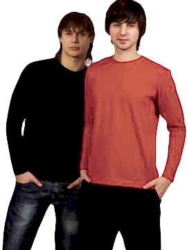 Футболки, круглый ворот, длинный рукав