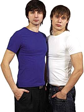 Стрейчевые футболки мужские, круглый ворот, короткий рукав