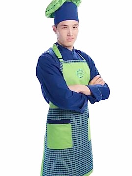 Костюм повара: китель КП-11-9, фартук Ф-11-7, брюки БРМ-1-1 и головной убор ГУ-23-1