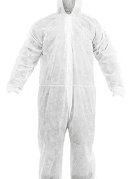 Комбинезон защитный одноразовый с капюшоном, спанбонд