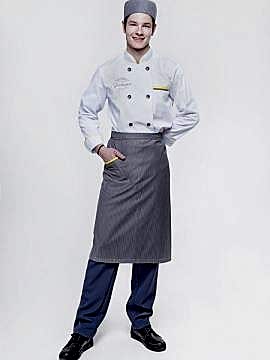 Костюм повара мужской: китель КП-26-6, брюки БРМ-1-1, фартук Ф-30 и головной убор ГУ-28