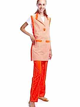 Костюм женский: футболка, фартук модель Ф-25, брюки модель БРЖ-1-1