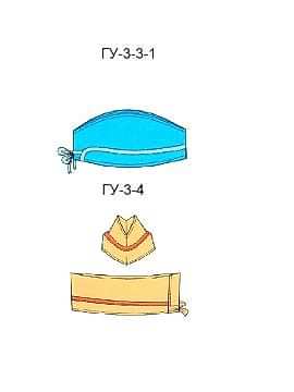 Пилотки модели ГУ-3-3-1 и ГУ-3-4