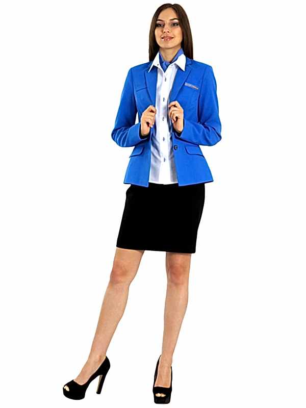Костюм женский администратора: пиджак на подкладе ПЖ-1, блуза Б-22, юбка Ю-9, декоративная косынка КС-1